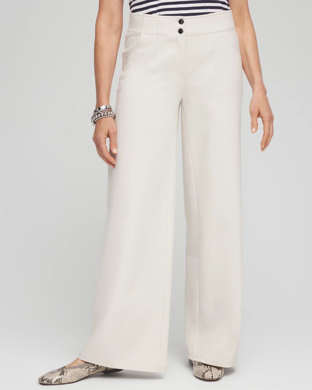 Cotton Stretch Wide Leg Pants | Chico's